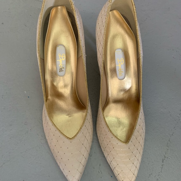 Ivory satin dyeable high heels - Picture 2 of 2